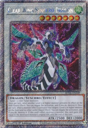 Clear Wing Synchro Dragon (Platinum Secret Rare) (RA04-EN249) - Quarter Century Stampede Platinum Secret Rare 1st Edition