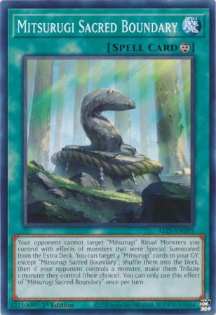 yugioh bunny cards Mitsurugi Sacred Boundary (ALIN-EN095)
