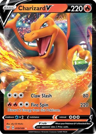 Charizard V - 019/189 - Ultra Rare Troll and Toad Charizard V - 019/189 - Ultra Rare Troll and Toad