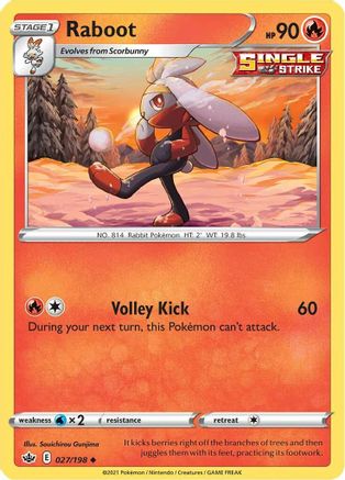 Raboot - 027/198 - Uncommon Reverse Holo Troll and Toad Raboot - 027/198 - Uncommon Reverse Holo Troll and Toad