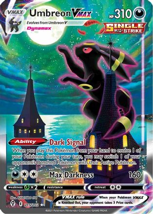 Umbreon VMAX - 215/203 - Alternate Art Secret Rare Troll and Toad Umbreon VMAX - 215/203 - Alternate Art Secret Rare Troll and Toad