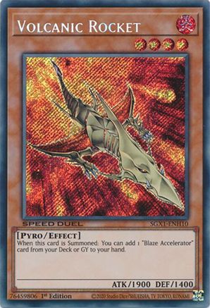Volcanic Rocket (Secret Rare) (SGX1-ENH10) - Speed Duel GX: Duel Academy Box Secret Rare 1st Edition