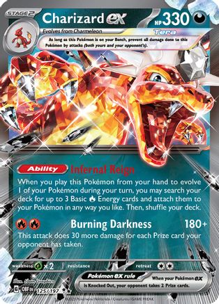 pokemon rare charizard card Charizard ex - 125/197