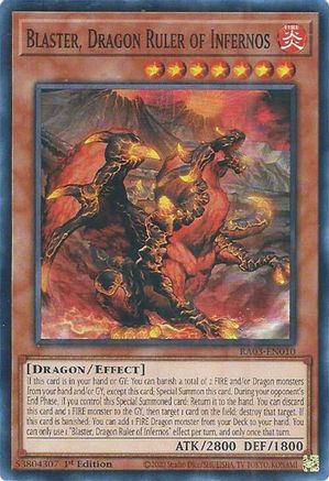 Blaster, Dragon Ruler of Infernos (RA03-EN010) - Quarter Century Bonanza Super Rare 1st Edition