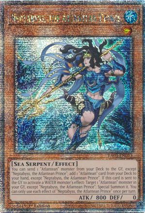 Neptabyss, the Atlantean Prince (Quarter Century Secret Rare) (RA03-EN013) - Quarter Century Bonanza Quarter Century Secret Rare 1st Edition