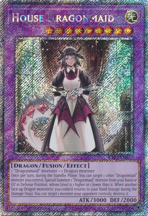 House Dragonmaid (Platinum Secret Rare) (RA03-EN037) - Quarter Century Bonanza Platinum Secret Rare 1st Edition