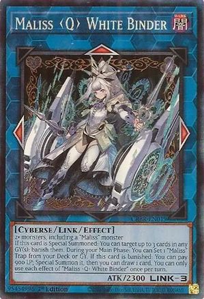 Maliss Q White Binder (CR) (CRBR-EN019) - Crossover Breakers Collector's Rare 1st Edition