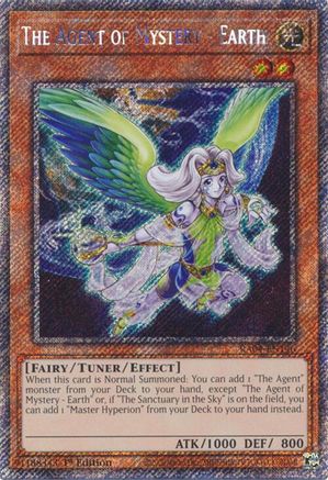 The Agent of Mystery - Earth (Platinum Secret Rare) (RA04-EN146) - Quarter Century Stampede Platinum Secret Rare 1st Edition