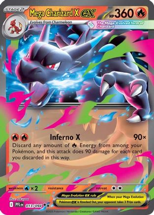 Mega Charizard X ex 013/094 - Holofoil ME02 Phantasmal Flames