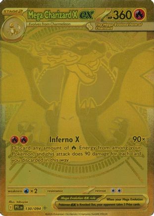 Mega Charizard X ex 130/094 - Holofoil ME02 Phantasmal Flames - Mega H Troll and Toad Mega Charizard X ex 130/094 - Holofoil ME02 Phantasmal Flames - Mega H Troll and Toad