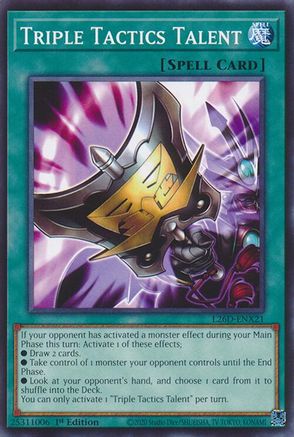 Triple Tactics Talent - L26D-ENX21 (L26D-ENX21) - Legendary Modern Decks 2026 Common / Short Print 1st Edition
