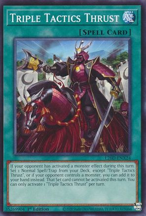 Triple Tactics Thrust - L26D-ENX24 (L26D-ENX24) - Legendary Modern Decks 2026 Common / Short Print 1st Edition