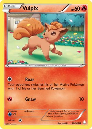 troll and toad pokemon cards Vulpix - 20/160 - Common