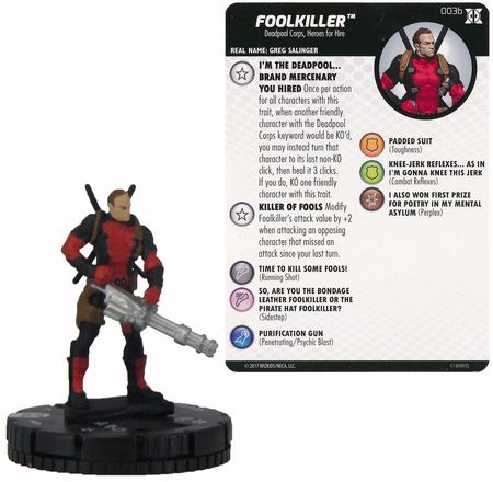 Foolkiller #003b Deadpool and X-Force Booster Set Marvel Heroclix ...