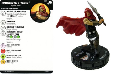 Unworthy Thor #065 Chase Rare The Mighty Thor Marvel Heroclix(Equipmen ...