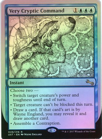 Very Cryptic Command (A)- Monochrome Alternate Art - Foil – Troll and Toad