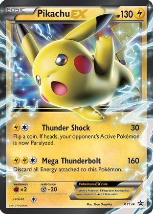 Pikachu EX - XY174 - Ultra Rare Promo – Troll and Toad