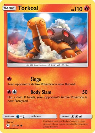 Torkoal - 23/149 - Common Reverse Holo – Troll and Toad