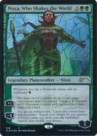 Nissa, Who Shakes the World - SLD Stained Glass Foil Promo