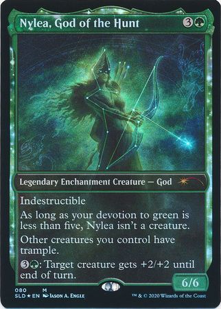 Nylea, God of the Hunt 080 - SLD Foil Promo – Troll and Toad