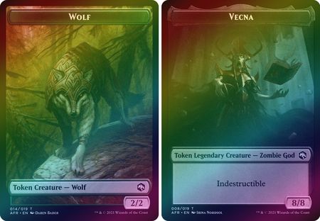 Vecna Token Wolf 014/019 // Vecna 008/019 - Foil Token – Troll and Toad