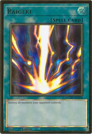Raigeki (MGED-EN038) - Maximum Gold: El Dorado Premium Gold Rare 1st Edition