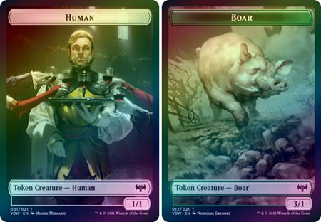 Human 001 // Boar 012 Foil Token – Troll and Toad