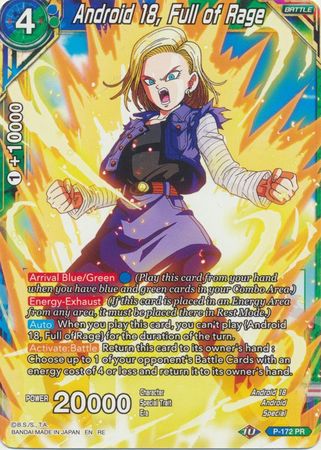 Android 18, Full of Rage - P-172 - Common (Reprint) – Troll and Toad