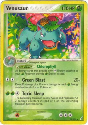 Venusaur - 28/100 - Holo Rare Theme Deck Exclusive