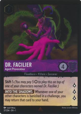 Dr. Facilier - Agent Provocateur - 37/204 - Rare Cold Foil