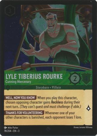 Lyle Tiberius Rourke - Cunning Mercenary - 78/204 - Super Rare Cold Fo ...
