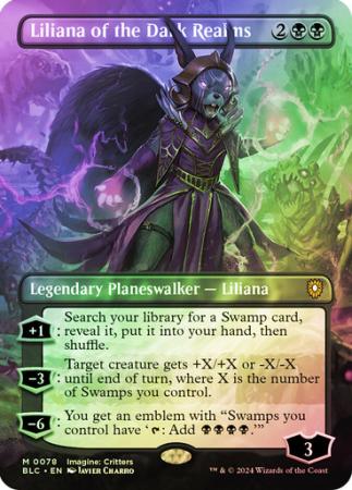 Liliana of the Dark Realms 078 - Borderless Foil