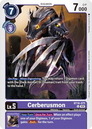 Cerberusmon - BT16-075 U - Uncommon