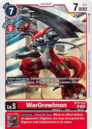 WarGrowlmon - BT17-013 C - Common