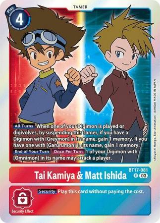 Tai Kamiya & Matt Ishida - BT17-081 R - Rare