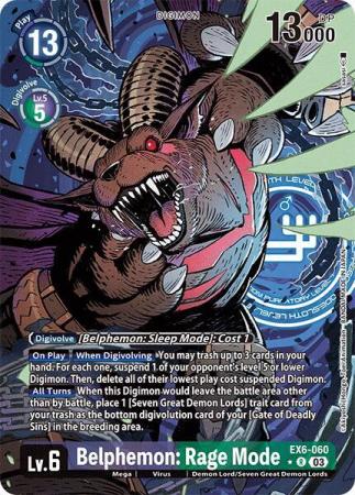 Belphemon: Rage Mode (Alternate Art) - EX6-060 R - Rare