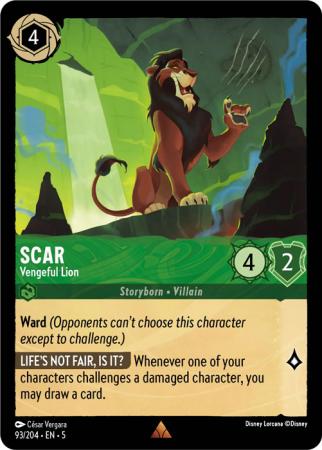 Scar - Vengeful Lion - 093/204 - Rare Cold Foil