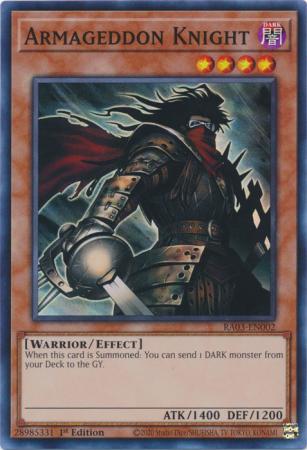 Armageddon Knight (RA03-EN002) - Quarter Century Bonanza Super Rare 1st Edition