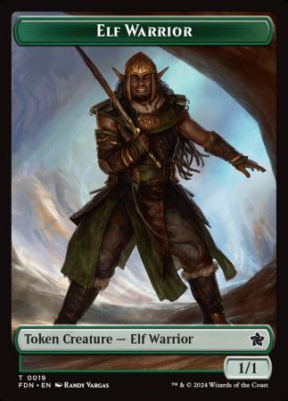Elf Warrior // Rat (0030) Double-Sided Token - 19 // 30