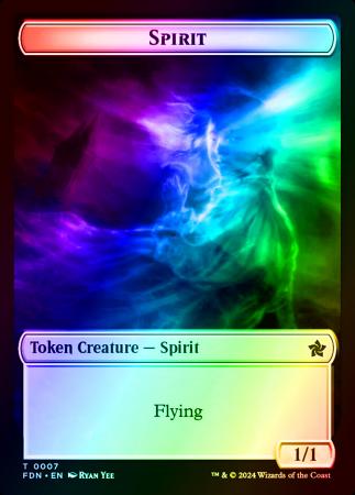 Spirit // Cat (0001) Doubled-Sided Token - 1 // 7 - Foil