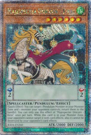 Majespecter Unicorn - Kirin (Quarter Century Secret Rare) (RA04-EN260) - Quarter Century Stampede Quarter Century Secret Rare 1st Edition