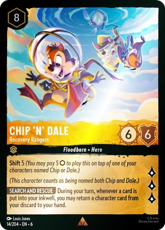 Chip 'n' Dale - Recovery Rangers - 14/204 - Rare Cold Foil