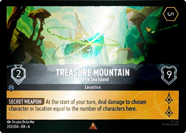 Treasure Mountain - Azurite Sea Island - 203/204 - Rare Cold Foil