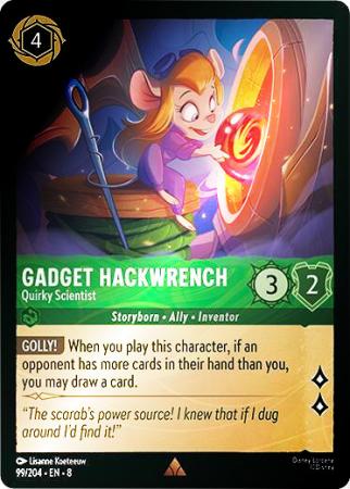 Gadget Hackwrench - Quirky Scientist - 099/204 - Rare Cold Foil