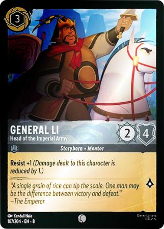 General Li - Head of the Imperial Army - 187/204 - Common Cold Foil ...