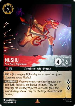Mushu - Your Worst Nightmare - 142/204 - Rare Cold Foil