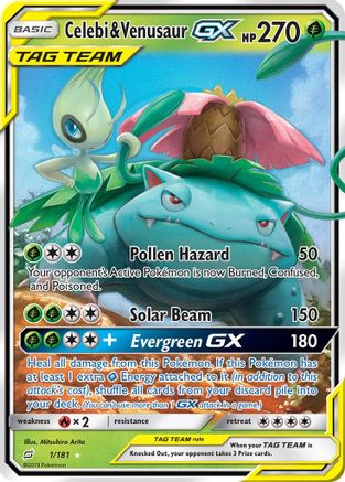 Celebi & Venusaur GX - 1/181 - Ultra Rare