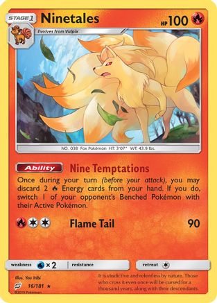 Ninetales - 16/181 - Rare Reverse Holo