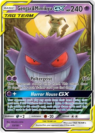 Gengar & Mimikyu GX - 53/181 - Ultra Rare