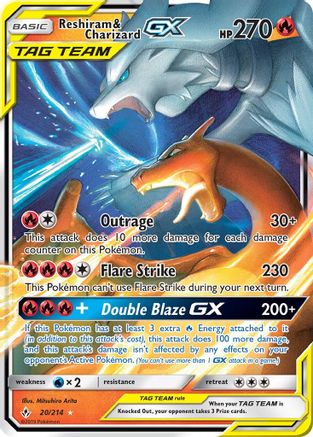 Reshiram & Charizard GX - 20/214 - Ultra Rare